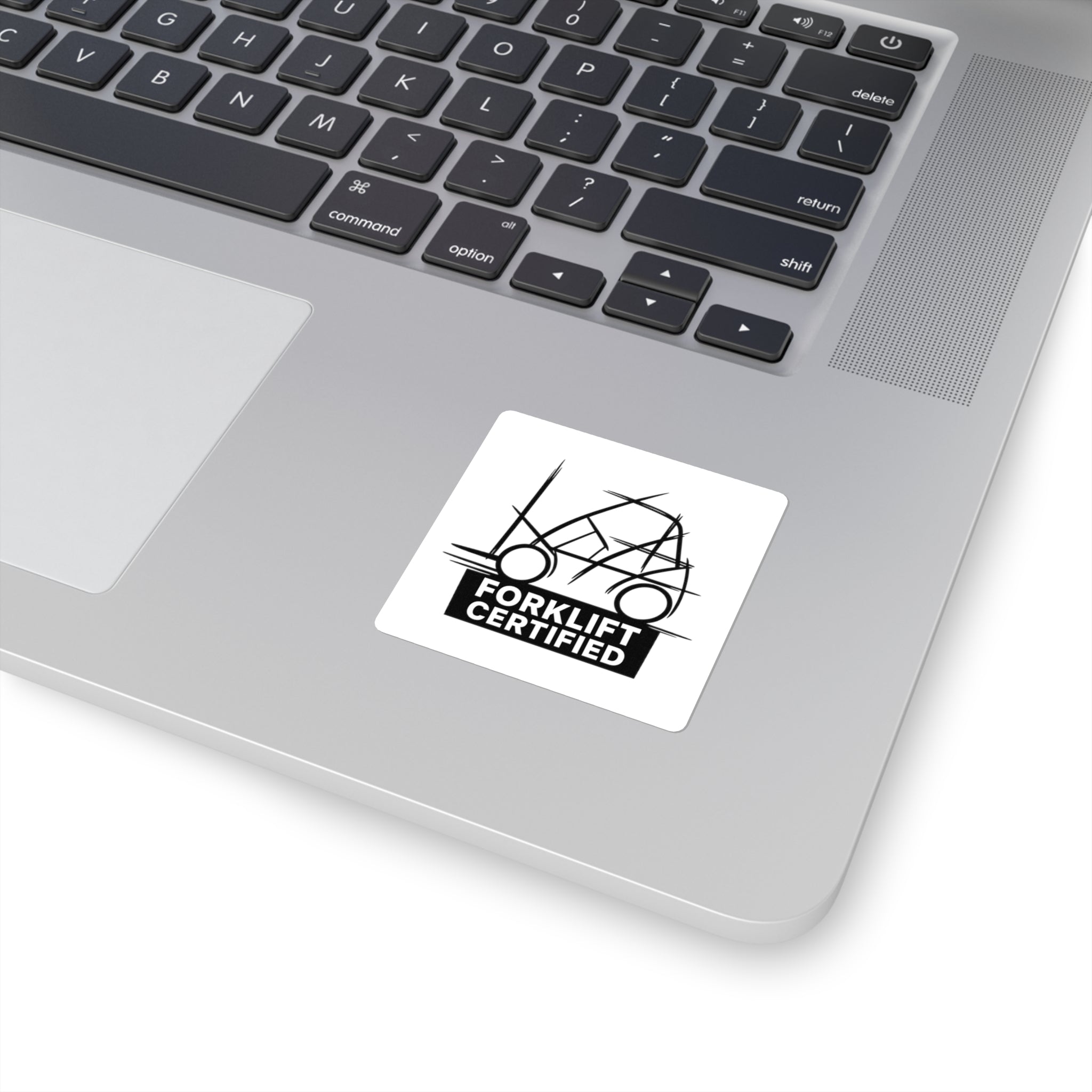Forklift Certified Square Sticker — Industrial Driver Decal