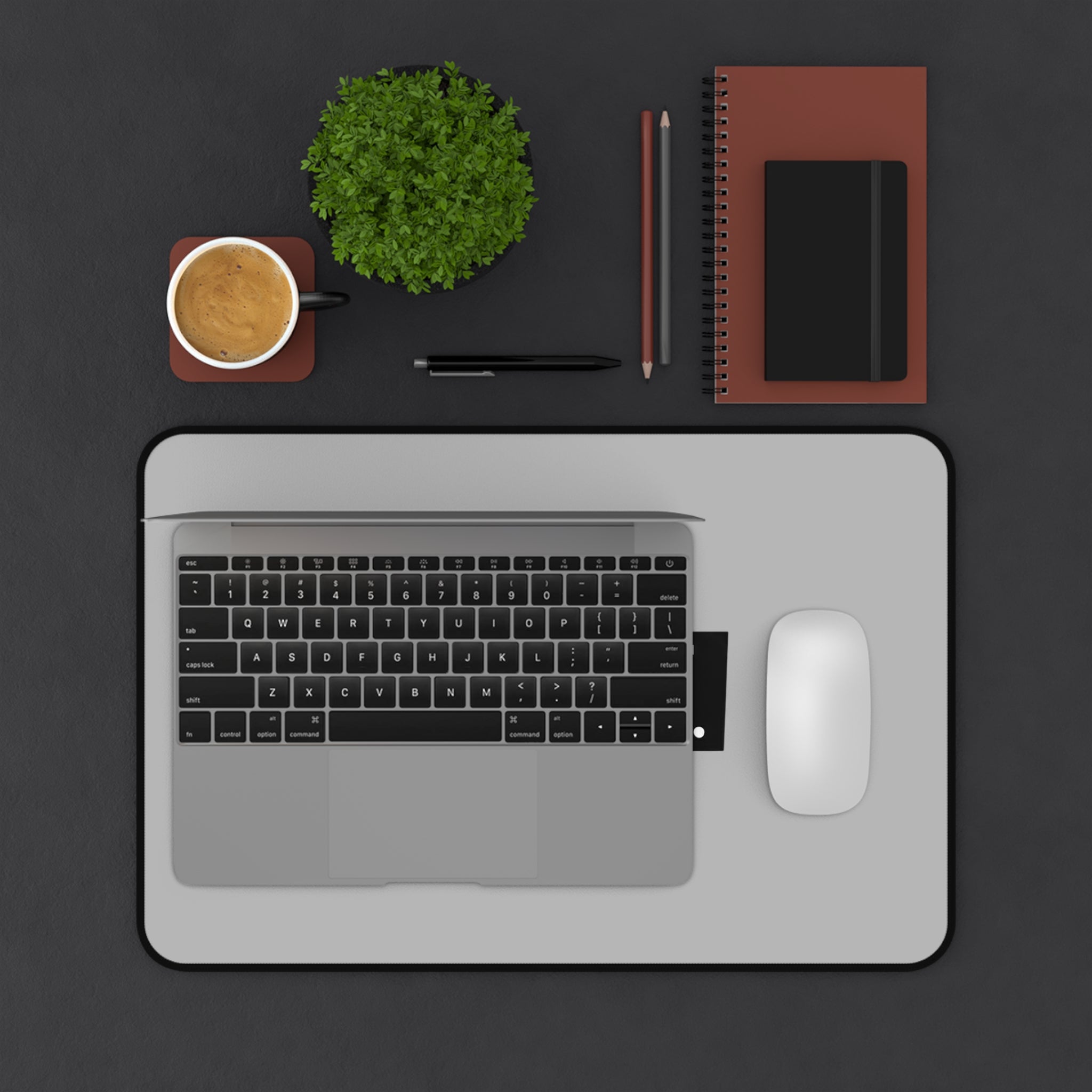 Forklift Certified Desk Mat — Industrial Gray Office Mouse Pad for Drivers & Warehouse Workers