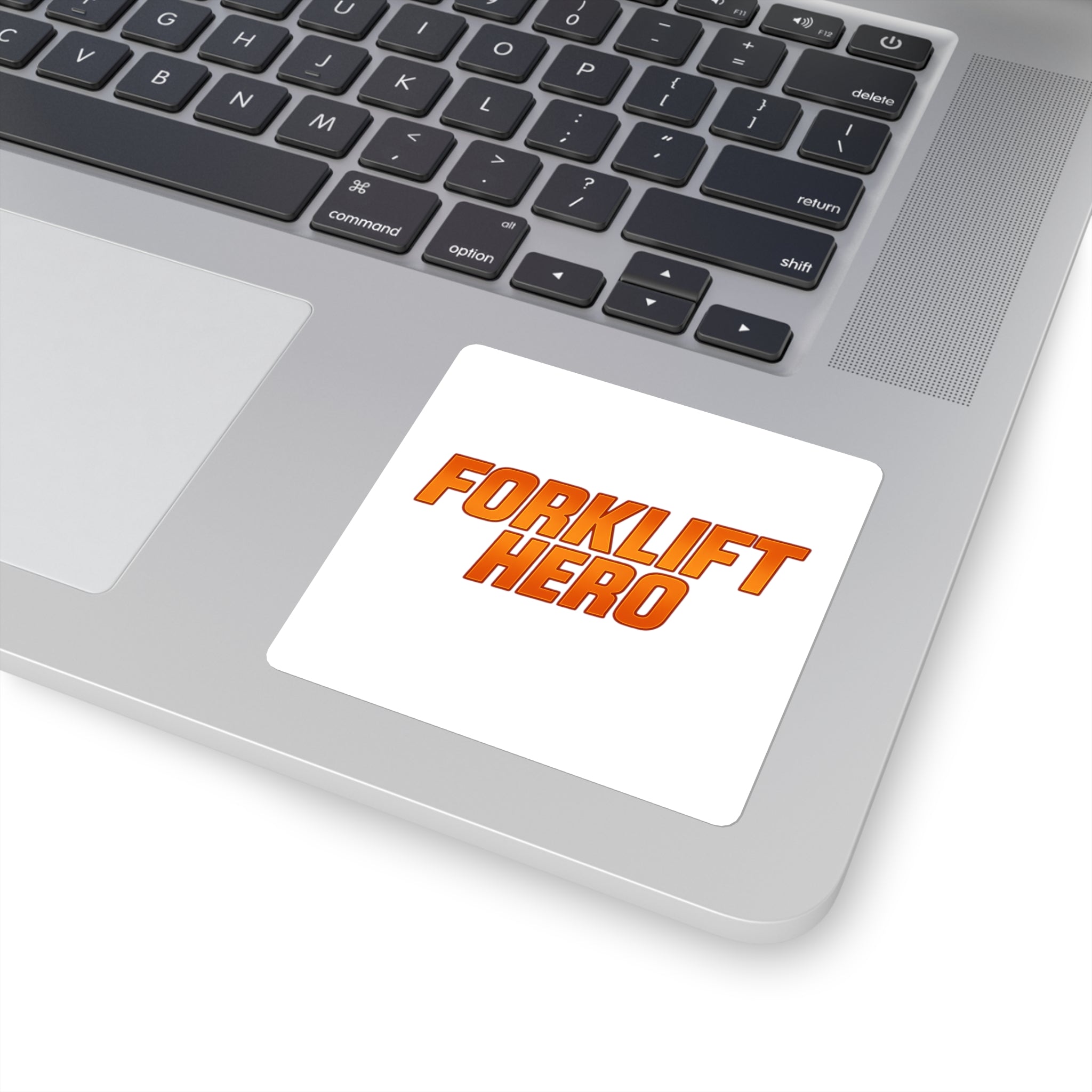 Forklift Hero Square Sticker — Fun Worksite Decal for Forklift Operators & Warehouse Teams