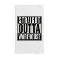 Straight Outta Warehouse Hand Towel — Funny Industrial Work Crew Gift