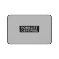 Forklift Certified Desk Mat — Industrial Gray Office Mouse Pad for Drivers & Warehouse Workers