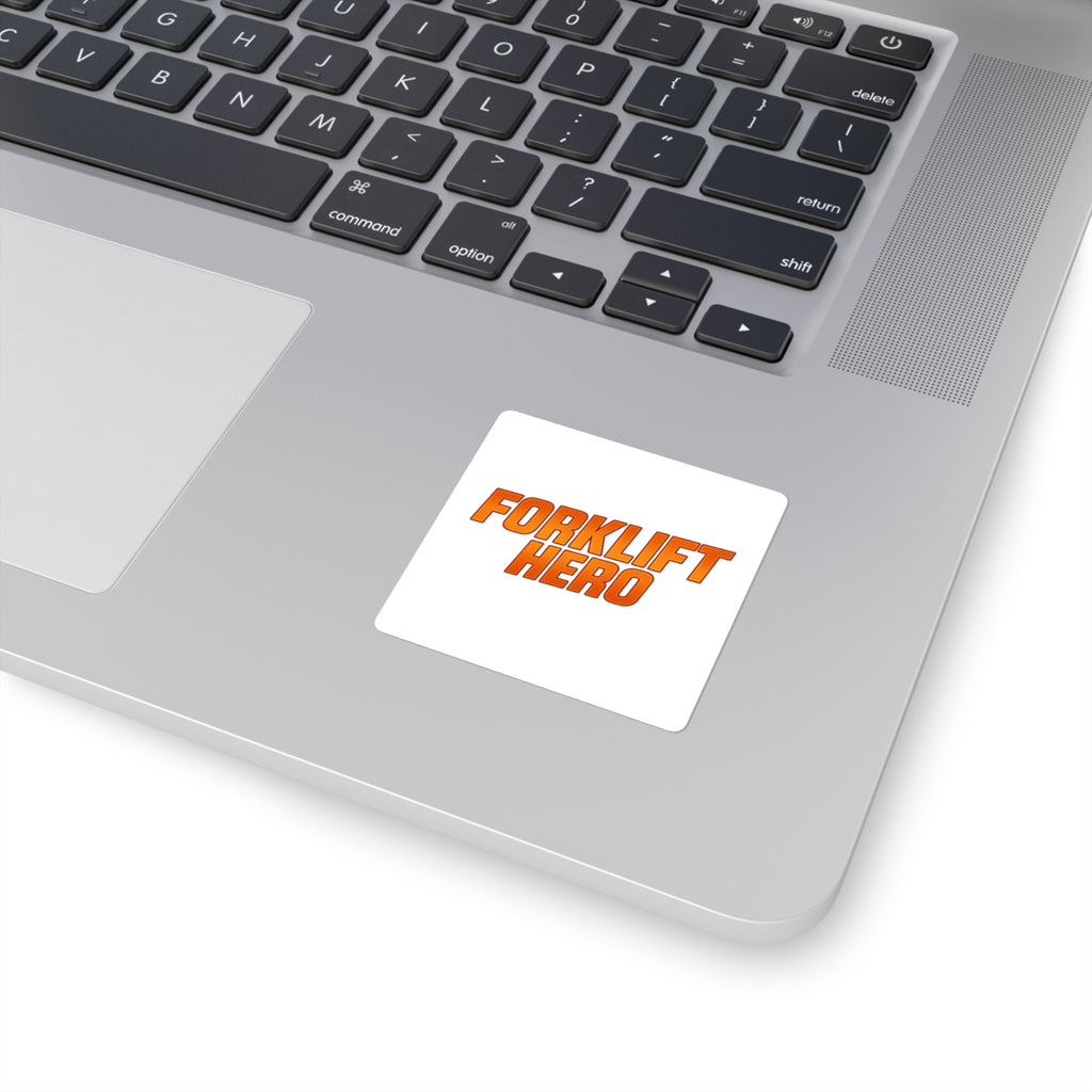 Forklift Hero Square Sticker — Fun Worksite Decal for Forklift Operators & Warehouse Teams