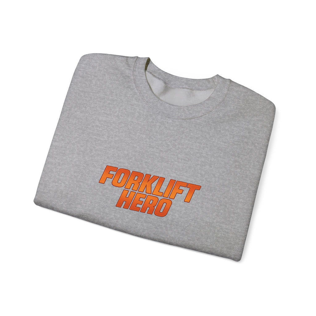 Crewneck Sweatshirt - "Forklift Hero" Graphic Crewneck for Warehouse Workers & Forklift Operators