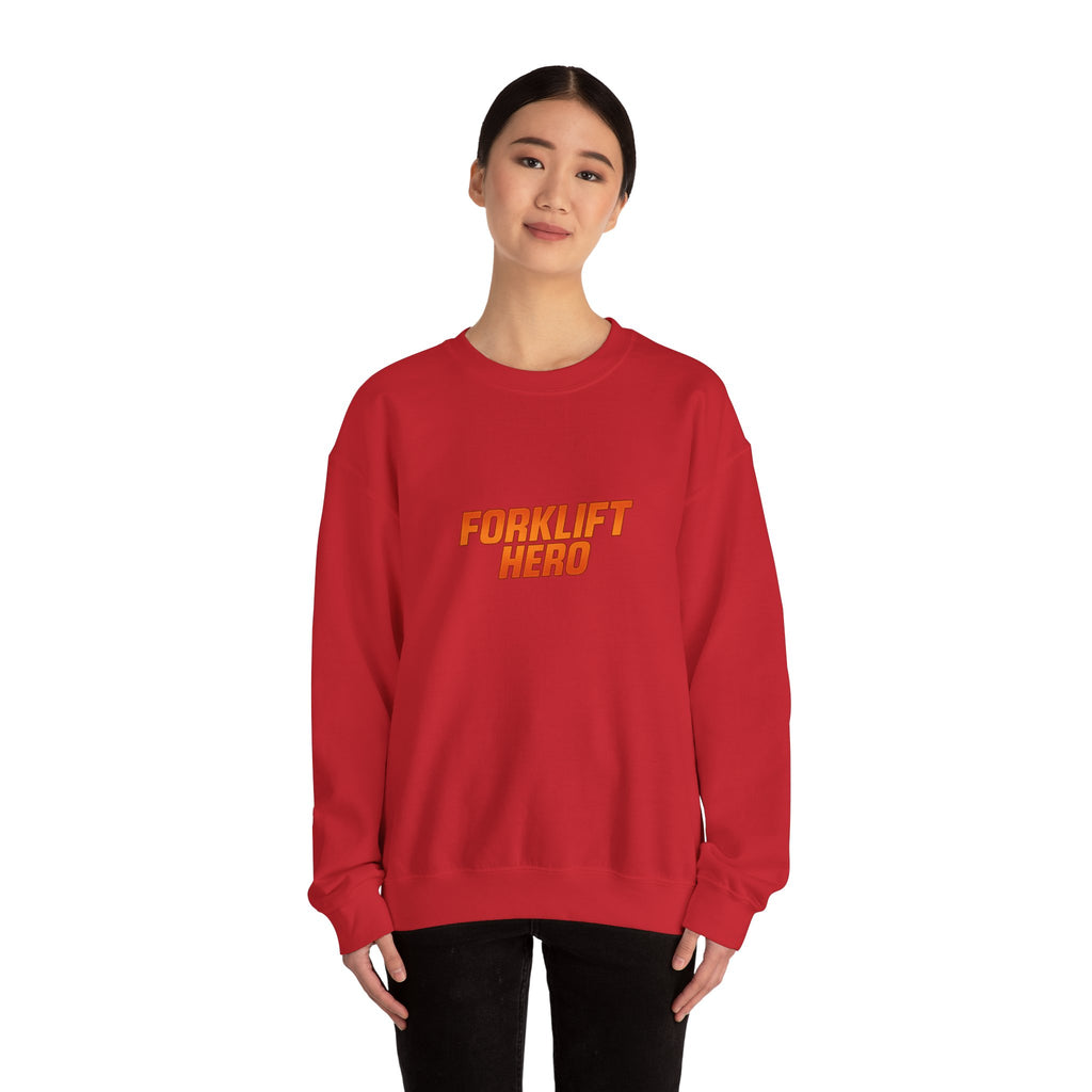 Crewneck Sweatshirt - "Forklift Hero" Graphic Crewneck for Warehouse Workers & Forklift Operators