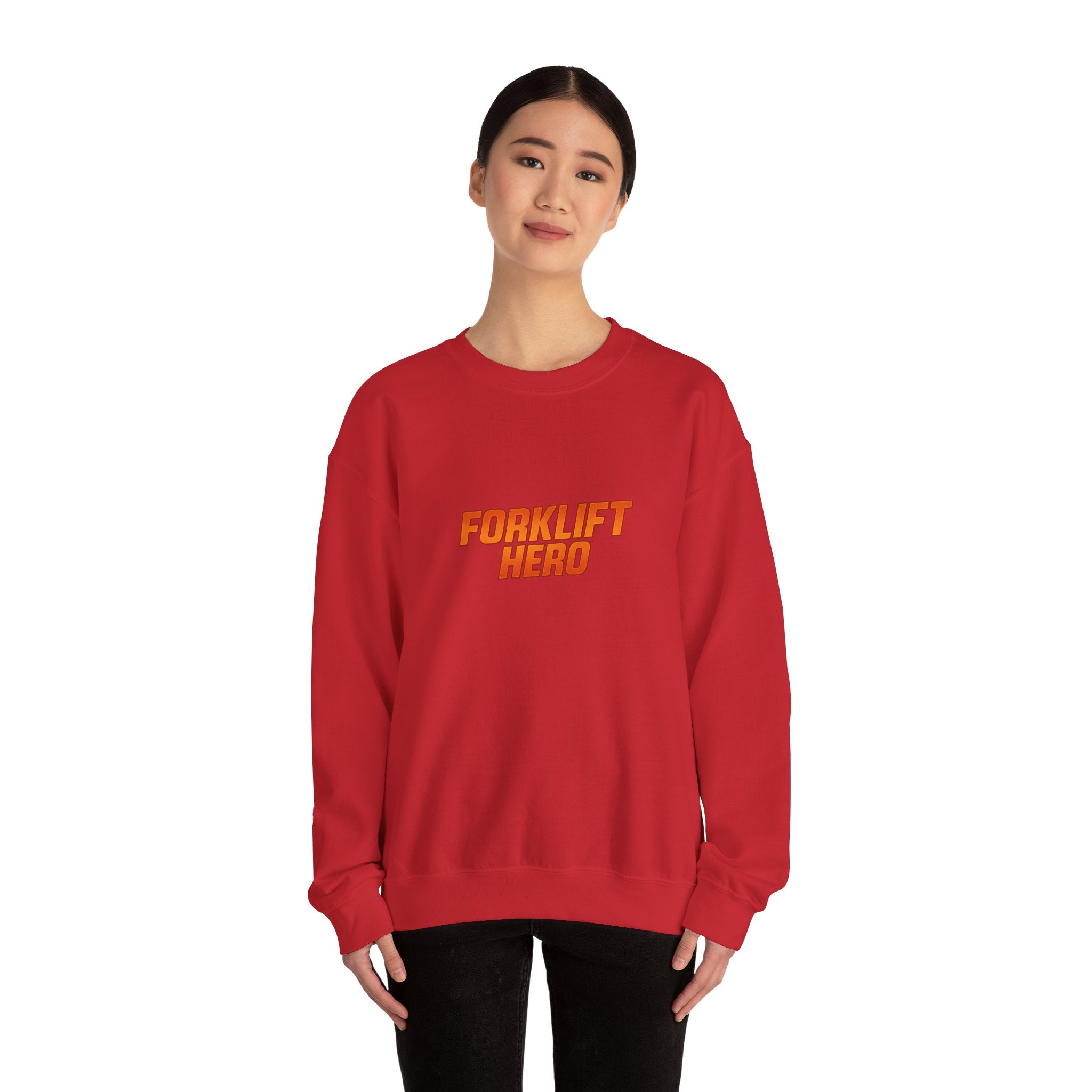 Crewneck Sweatshirt - "Forklift Hero" Graphic Crewneck for Warehouse Workers & Forklift Operators
