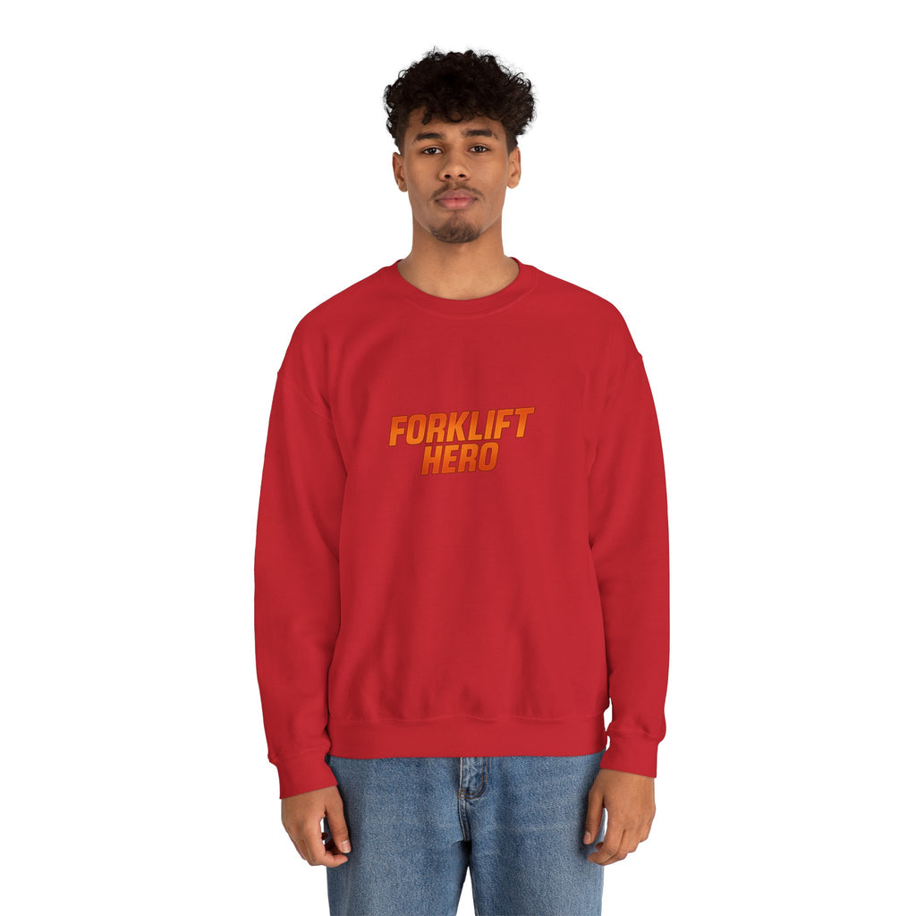 Crewneck Sweatshirt - "Forklift Hero" Graphic Crewneck for Warehouse Workers & Forklift Operators