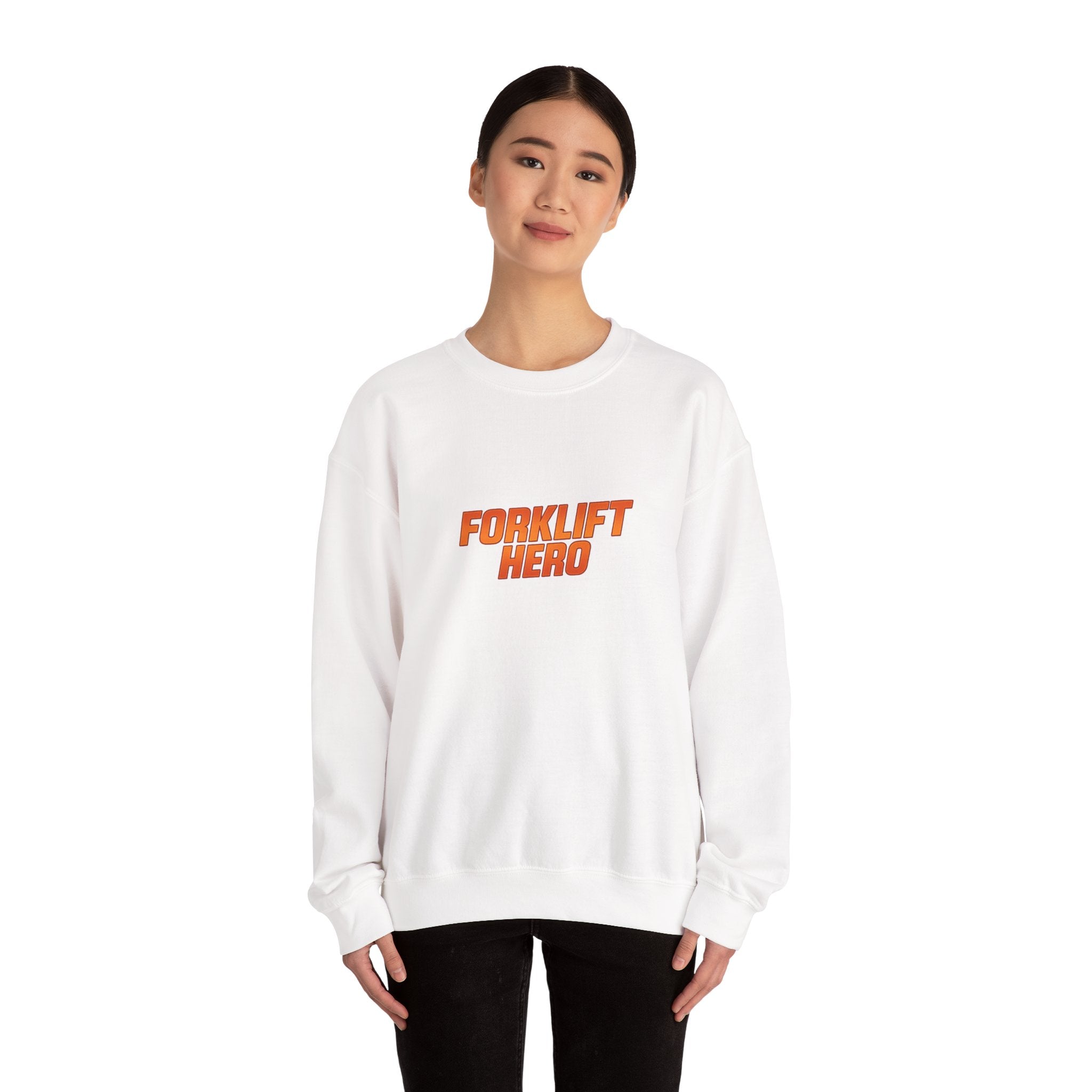 Crewneck Sweatshirt - "Forklift Hero" Graphic Crewneck for Warehouse Workers & Forklift Operators