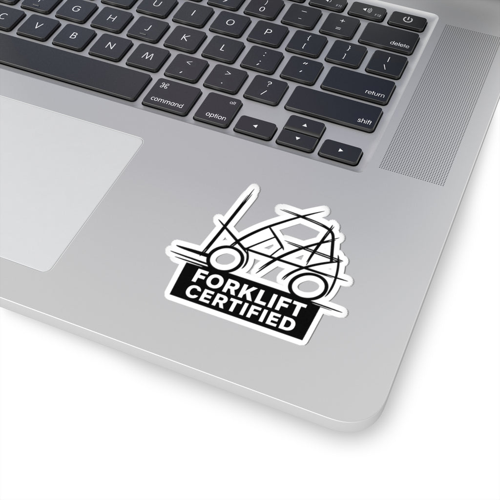 Forklift Certified Sticker — Industrial Worker Decal for Laptops, Helmets & Gear