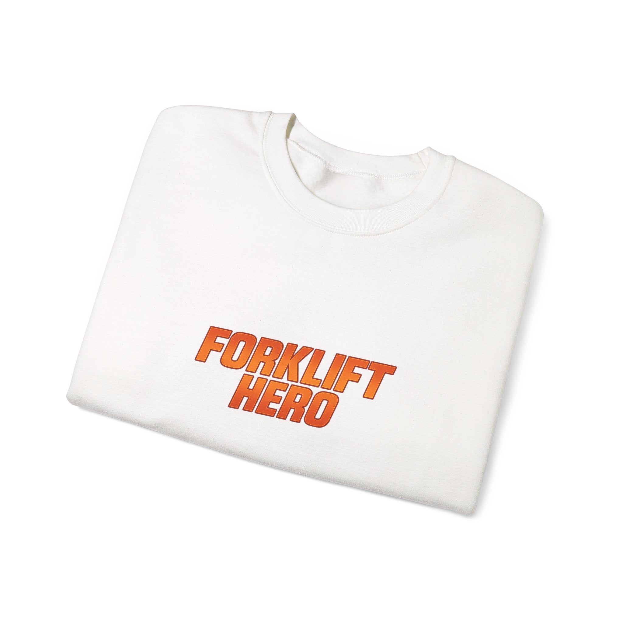 Crewneck Sweatshirt - "Forklift Hero" Graphic Crewneck for Warehouse Workers & Forklift Operators