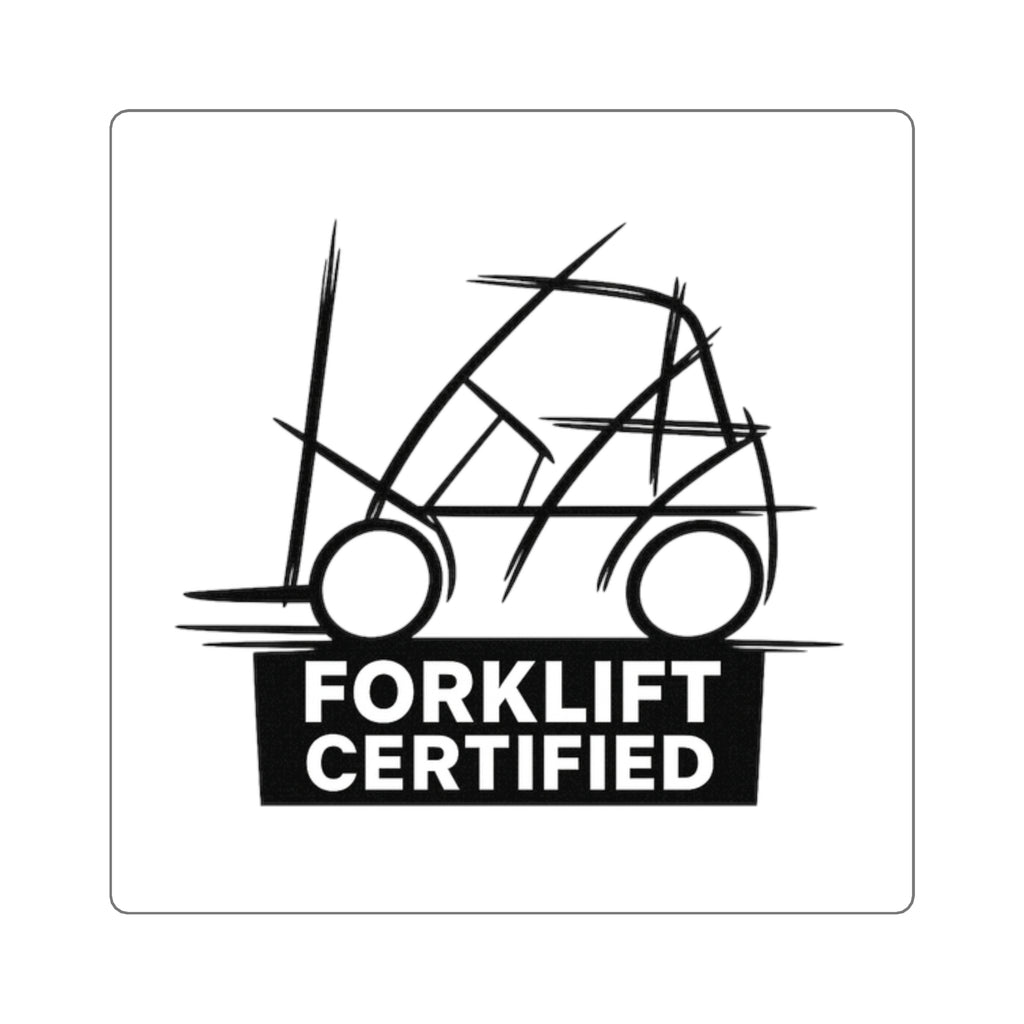 Forklift Certified Square Sticker — Industrial Driver Decal